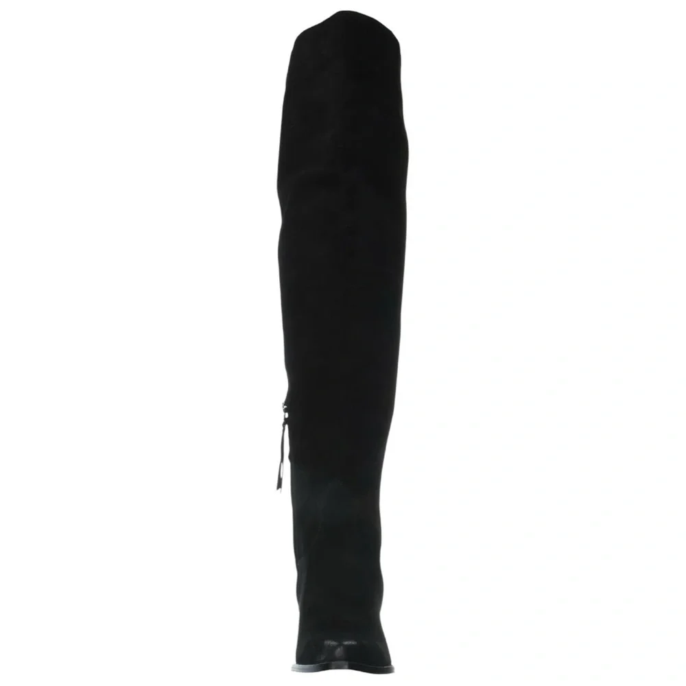 Sam‎ Edelman Women's Julee Over The Knee Boot Black Suede 6.5M Brand New